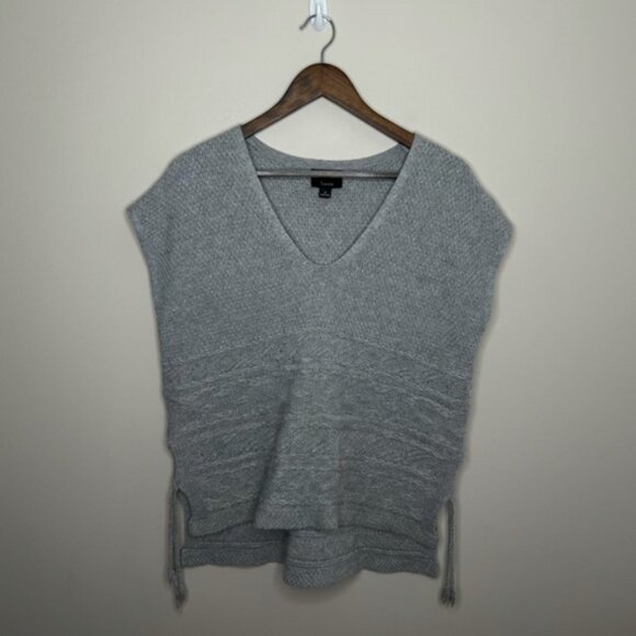 Anthropologie Lumière Sweater Short Sleeve V Neck Grey Medium - Picture 1 of 7